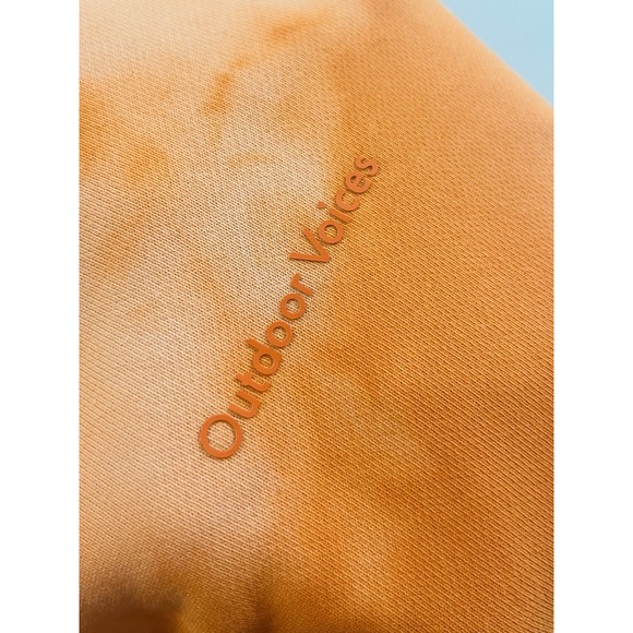 Outdoor Voices Womens Pullover Sweatshirt Orange Tie Dye Relaxed Crewneck Size M - Picture 3 of 6